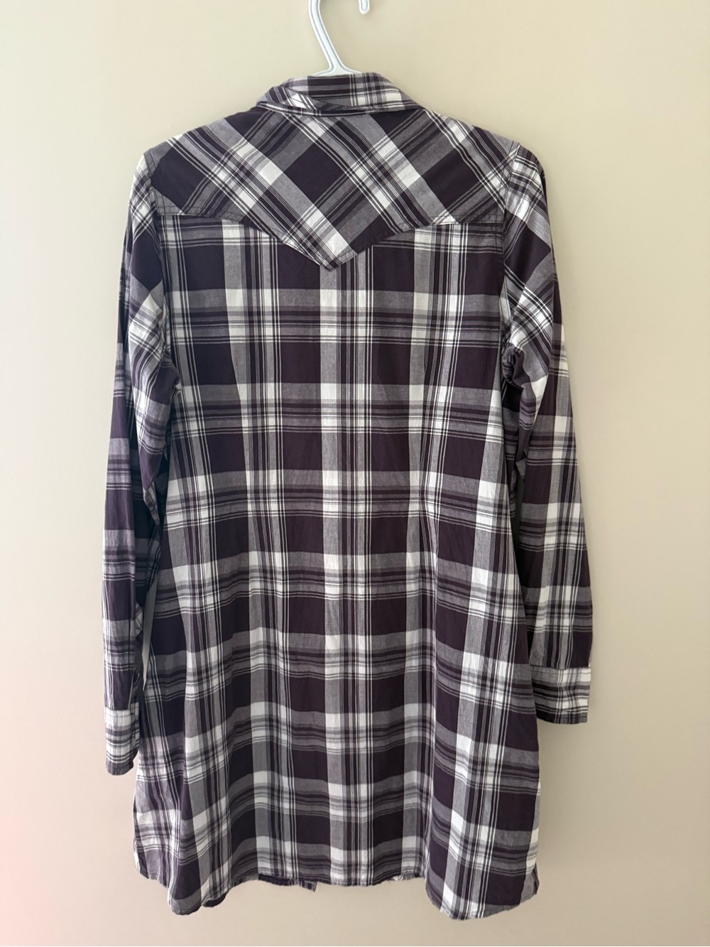 Cruel Purple & White Plaid Button-Up Shirt - Picture 2 of 3